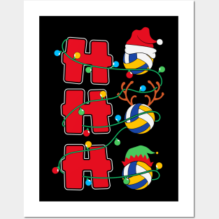 Ho Ho Ho Volleyball Christmas Gift Posters and Art